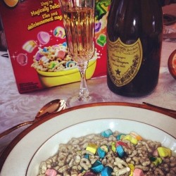 The breakfast of champions #luckycharms and #domp by lkunash