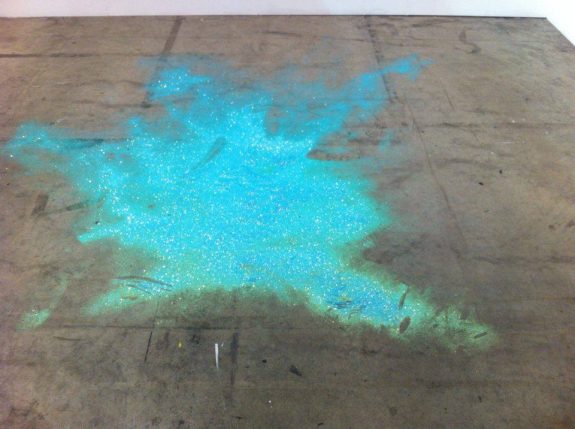 Untitled Blue Glitter, Ann Veronica Jansen, Artissima