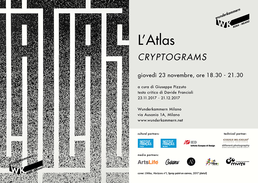 CRYPTOGRAMS | L’Atlas alla galleria Wunderkammern